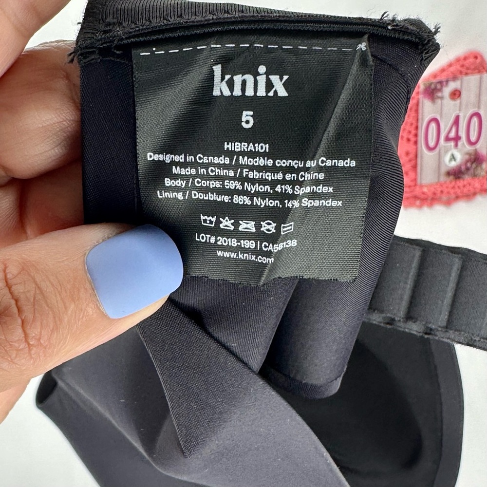 Knix Catalyst Sports Bra Adjustable Black Size 5 - Picture 8 of 12